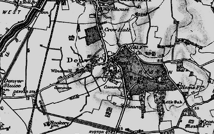 Old map of Whin Common in 1898