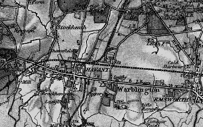 Old map of Denvilles in 1895