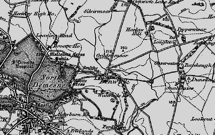 Old map of Denwick in 1897