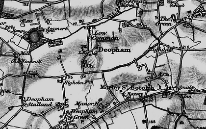 Old map of Deopham in 1898