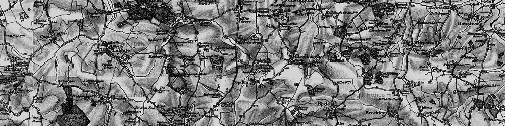 Old map of Depden in 1898