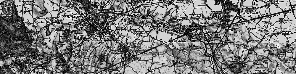 Old map of Derbyshire Hill in 1896