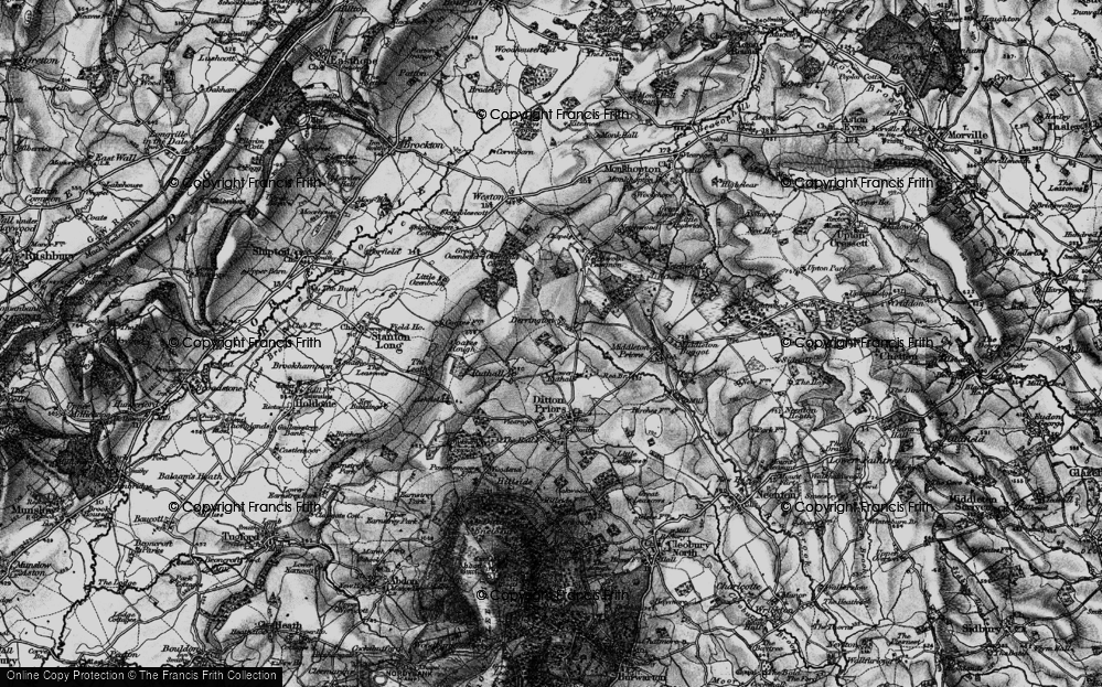 Old Map of Derrington, 1899 in 1899