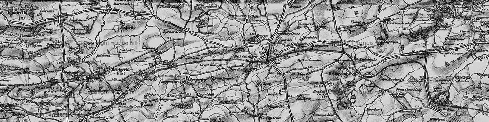 Old map of Derriton in 1895