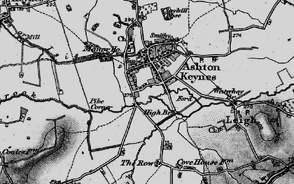 Old map of Derry Fields in 1896