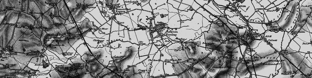 Old map of Derry Fields in 1896