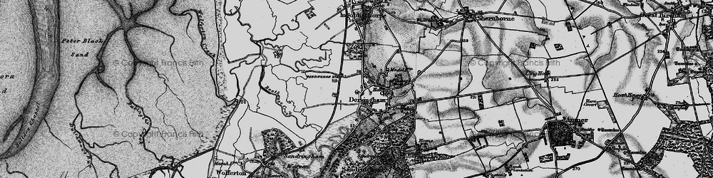 Old map of Dersingham in 1893