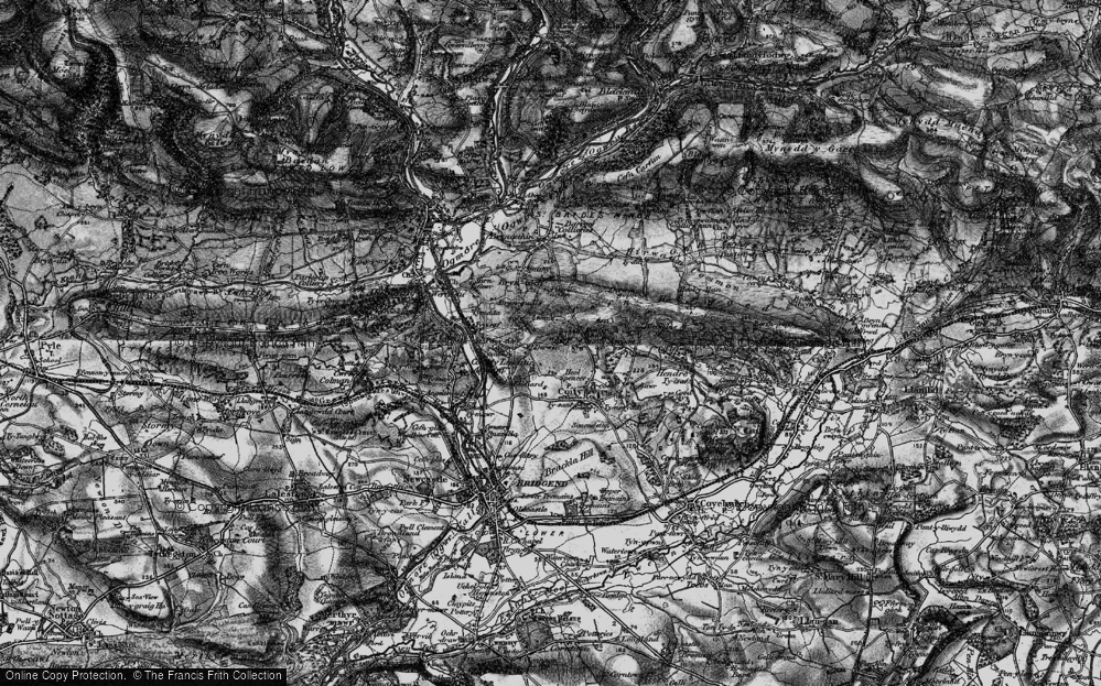 Old Map of Derwen, 1897 in 1897