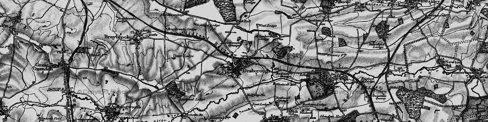 Old map of Desborough in 1898