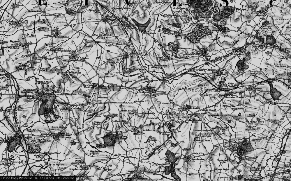 Old Map of Desford, 1899 in 1899