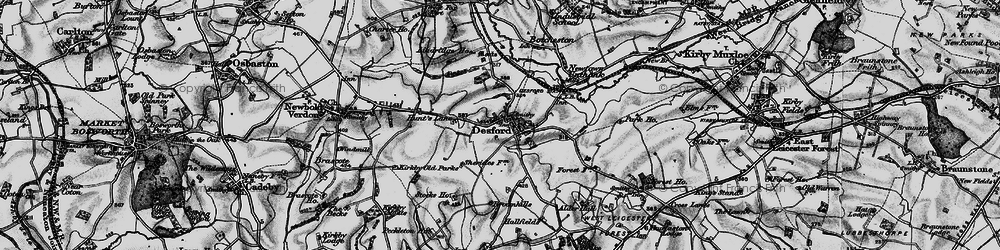 Old map of Desford in 1899