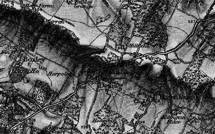 Old map of Detling in 1895