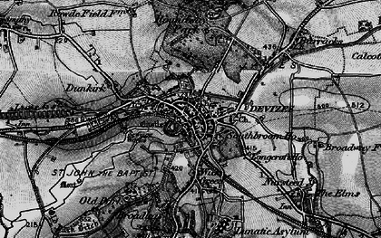 Old map of Devizes in 1898