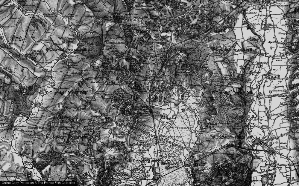 Old Map of Dewlands Common, 1895 in 1895