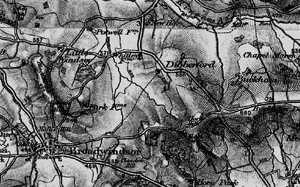 Old map of Dibberford in 1898