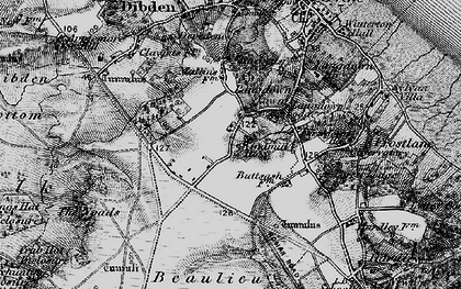 Old map of Dibden Purlieu in 1895