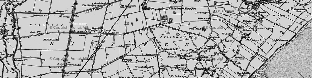 Old map of Dickon Hills in 1899