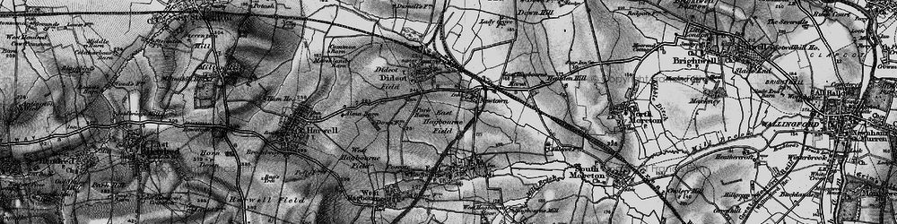 Old map of Didcot in 1895