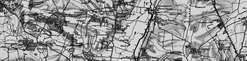 Old map of Diddington in 1898