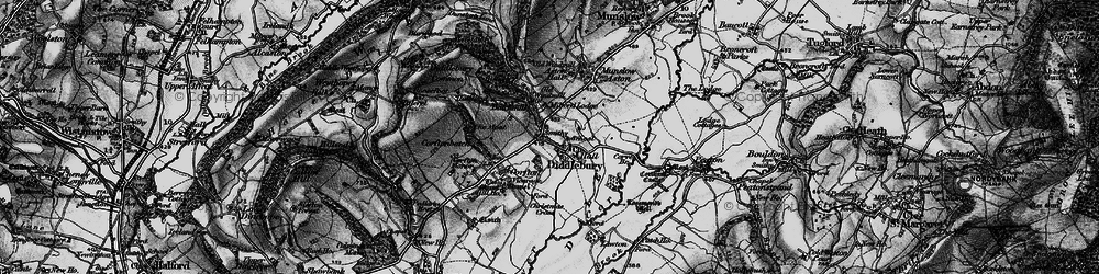 Old map of Diddlebury in 1899