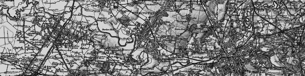 Old map of Didsbury in 1896