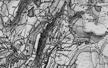 Old map of Diggle in 1896