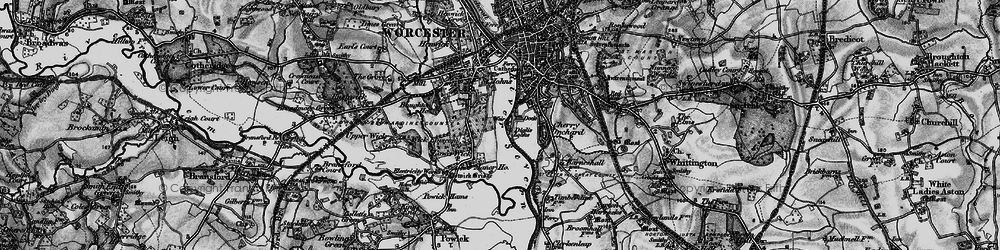 Old map of Diglis in 1898