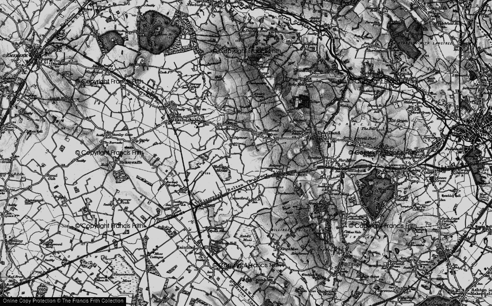 Old Map of Digmoor, 1896 in 1896