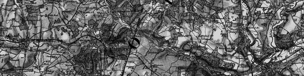Old map of Digswell Water in 1896