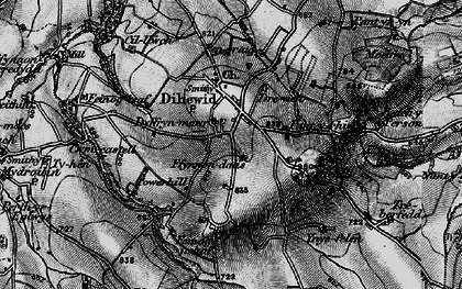 Old map of Afon Feinog in 1898