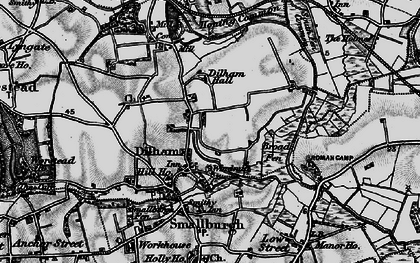 Old map of Dilham in 1898