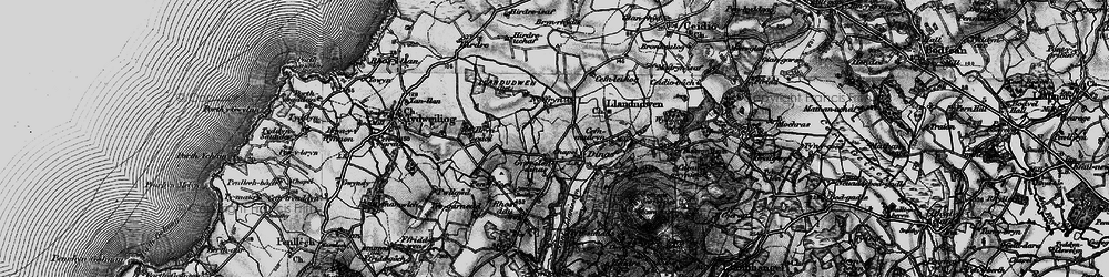 Old map of Wyddgrug in 1898