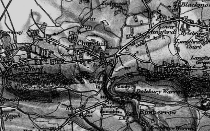 Old map of Dinghurst in 1898