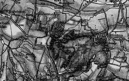 Old map of Dinnington in 1898