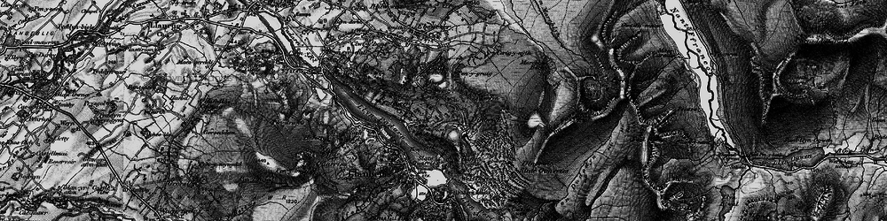 Old map of Dinorwig in 1899