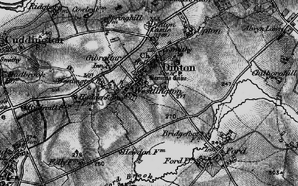 Old map of Dinton in 1895
