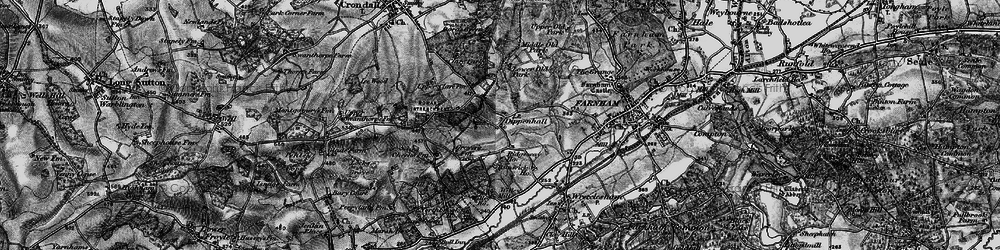 Old map of Dippenhall in 1895