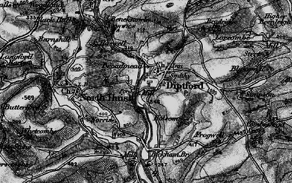 Old map of Diptford in 1898