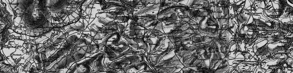 Old map of Bickham Br in 1898