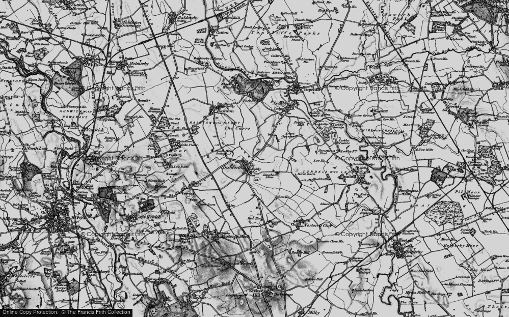 Old Map of Dishforth, 1898 in 1898