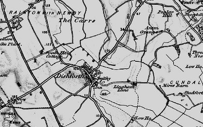 Old map of Dishforth in 1898