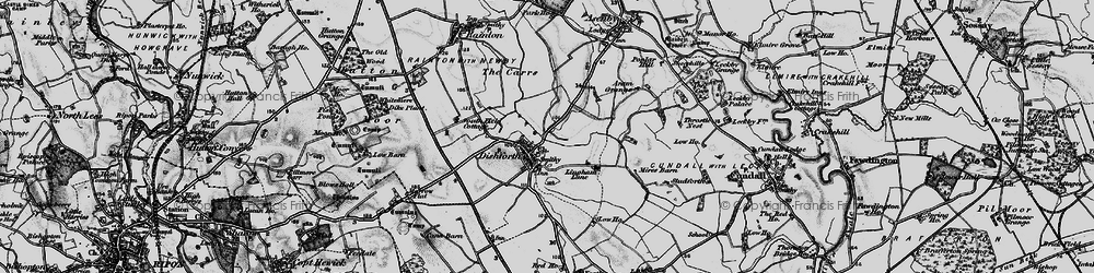 Old map of Dishforth in 1898