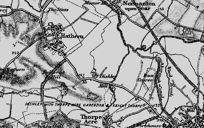 Old map of Dishley in 1899