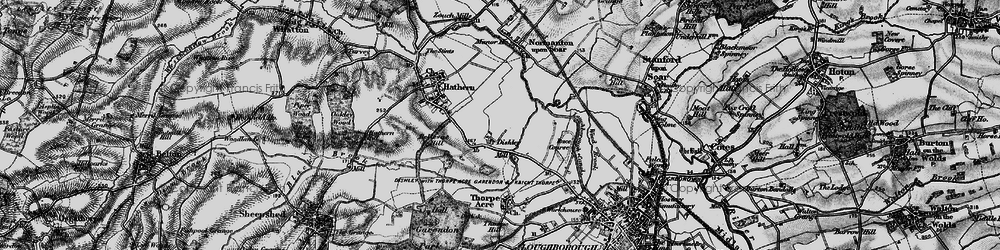 Old map of Dishley in 1899