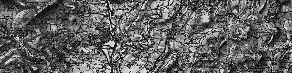 Old map of Bryn-Ffyn in 1898