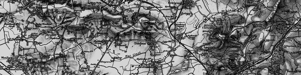 Old map of Ditcheat in 1898