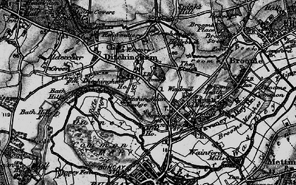 Old map of Bath Hills in 1898