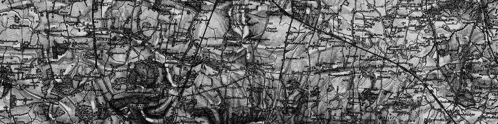 Old map of Ditchling in 1895