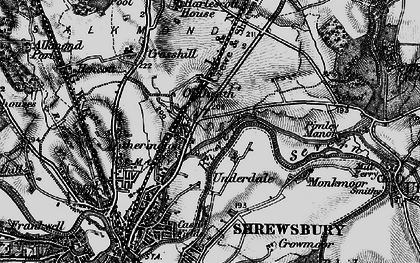 Old map of Ditherington in 1899