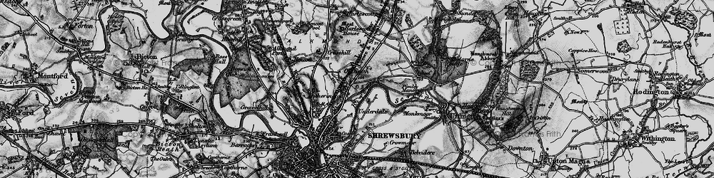 Old map of Ditherington in 1899